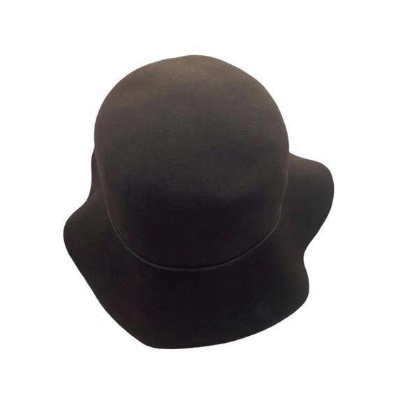 Vtg Alessandra Bacci Womens Wool Cloche Hat Decorative Button Ribbon Italy Made - Picture 5 of 6